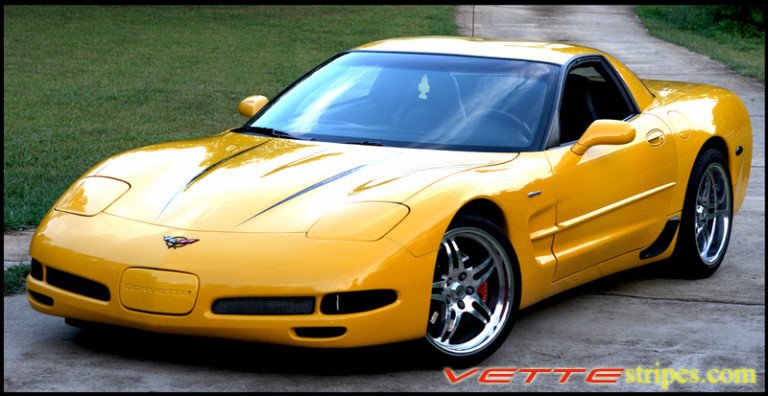 C5 Corvette Hood Spear Stripe 1 - both sides - VetteStripes.com