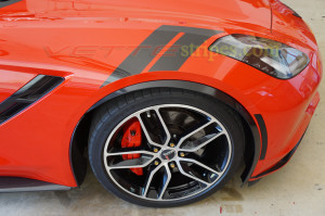C7 corvette Stingray with GS fender hash mark stripe A option