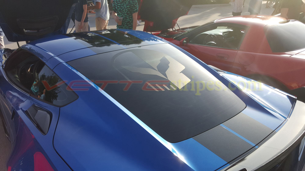 Underground Designs C7 Jake Skull Corner Window Decals For Corvette 2014-2019 LT1/LT4