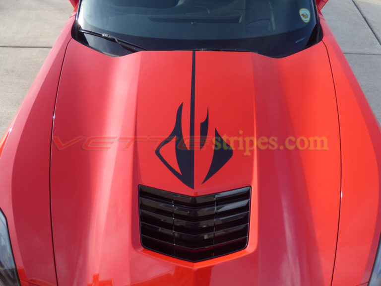 2014-2019 C7 Corvette Hood Stingray logo graphic decals - VetteStripes.com