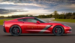2014 Chevrolet Corvette Stingray C7.R side stripes