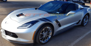 2017 C7 Corvette Grand Sport with metallic dark charcoal grand sport hash marks