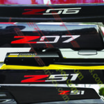 C7 Corvette rear letter Z06 Z07 Z51 Grand Sport
