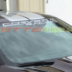 C7 Z06 Corvette Racing windshield decal in all metallic silver
