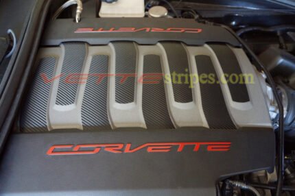 C7 corvette stingray C7 grand sport engine compartment enhancement stickers decals in 3M 1080 carbon fiber