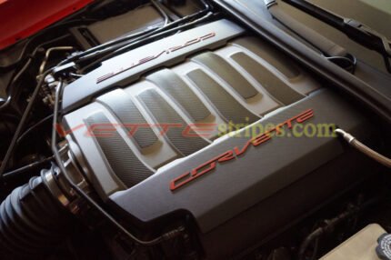 C7 corvette stingray C7 grand sport engine compartment enhancement stickers decals in 3M 1080 carbon fiber