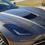 Shark gray C7 stingray will blade silver hood stripe 2 and optional Stingray cutout