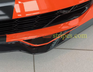 2018 Sebring Orange C7 Z06 with 3M 1080 carbon flash front bumper fang