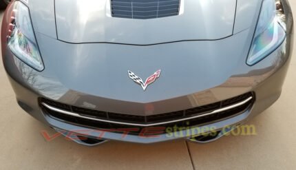 Shark Gray C7 Corvette stingray with carbon flash fangs