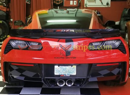 Torch red C7 Z06 back rear bumper jake skull proportinal size