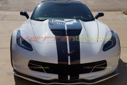 White C7 Corvette with white headlight eyelid