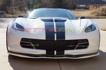 White C7 Corvette with white headlight eyelid