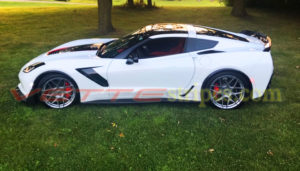 C7 Corvette Stingray Side vent spear stripe extension