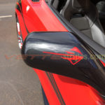C7 Stingray logo side mirror in torch red
