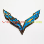 C7 Corvette emblem overlay in gloss tension blue both sides