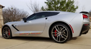 C7 Corvette lower door panel Corvette Racing letter decal