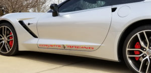 C7 Corvette lower door panel Corvette Racing letter decal