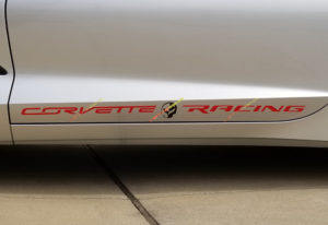 C7 Corvette lower door panel Corvette Racing letter decal