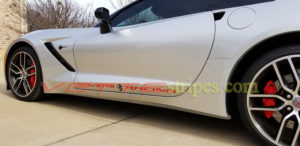 C7 Corvette lower door panel Corvette Racing letter decal