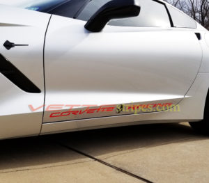 C7 Corvette lower door panel Corvette Racing letter decal