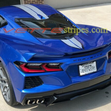 Elkhart lake C8 Corvette Stingray with 3M 1080 blade silver carbon flash C8R dual racing stripes