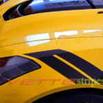 Yellow C7 Corvette ZR1 GS fender hash marks