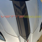 Blade silver C8 Corvette with OEM stinger stripes without side spears