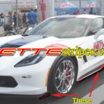 C7 Corvette Indy Pace Car side skirt pinstripe