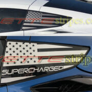C7 Corvette rear side window US Flag with custom script