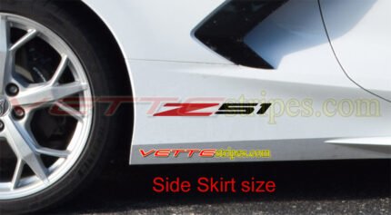 C8 Corvertte Stingray Z51 decal to fir side skirt