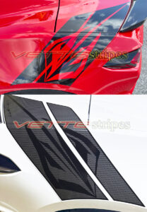 C8 Corvette Eray with Eray rear fender hash stripes