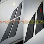 C8 Corvette Grand Sport Rear Heritage Hash Marks for OEM jake hood stripes
