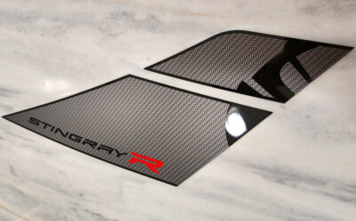 C8 Corvette Stingray OEM alike rear jake fender hash stripe with Stingray R red R