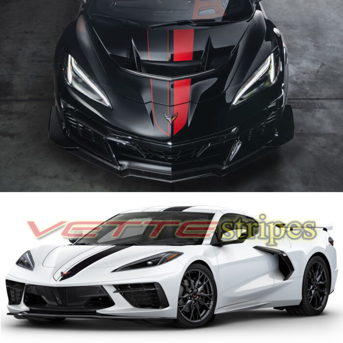 C8 Corvette Stingray Z06 Eray ZR1X full length dual racing stripes