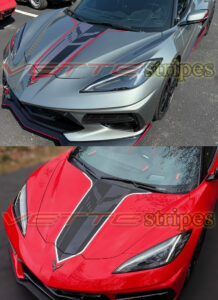 C8 Corvette Stingray Z06 Eray jake hood stripes in 3 colors