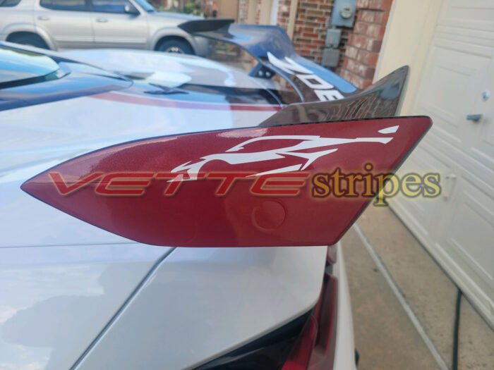 C8 Corvette Z06 high spoiler end cap overlays