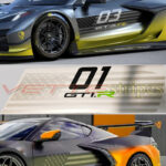 C8 Corvette door flag graphic stripe decal