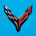 C8 Corvette front emblem bowtie blackout