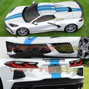 C8 Corvette full length dual racing ME3 stripes