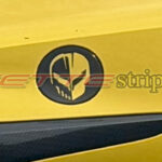 C8 Corvette gas door overlay in 3M 2080 HG floss carbon flash