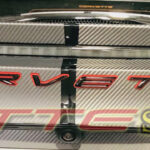 C8 Corvette rear Corvette letter script highlight