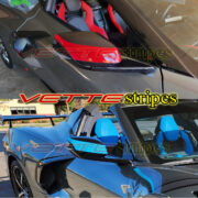 C8 Corvette with tension blue side mirror stripes fit Stingray Z06 Eray