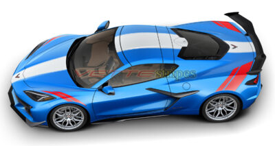 Riptide C8 Corvette Z06 with 3M 2080 HG gloss white grand sport stripes