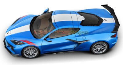 Riptide C8 Corvette Z06 with 3M 2080 HG gloss white grand sport stripes