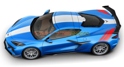Riptide C8 Corvette Z06 with 3M 2080 HG gloss white grand sport stripes