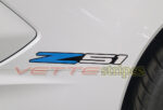 C8 Z51 emblem with gloss carbon flash full background