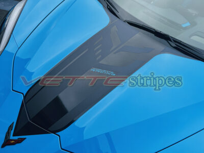 Rapid Blue C8 Corvette Z06 with Twilight blue Jake Hood stripe