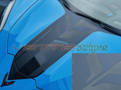 Rapid Blue C8 Corvette Z06 with Twilight blue Jake Hood stripe