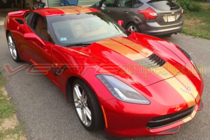 Torch red C7 with gloss kalahari GM racing stripes