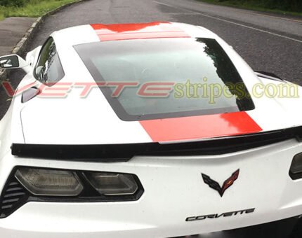 White C7 Z06 with Gloss red C7R center stripes